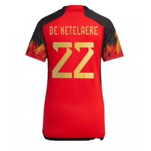 Maillot de foot Belgique Charles De Ketelaere #22 Domicile Femmes Monde 2022 Manches Courte